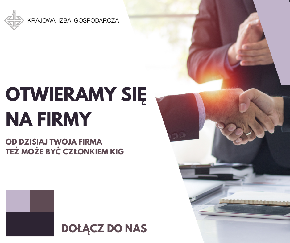 Grafika zachęcająca do dołączenia firm do KIG