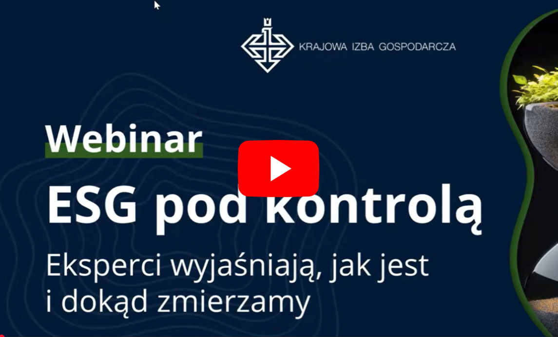 Plansza okładkowa webinaru ESG pod kontrolą