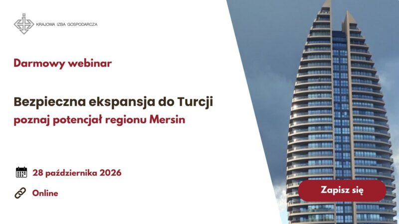 Grafika promująca webinar o rynku turcji